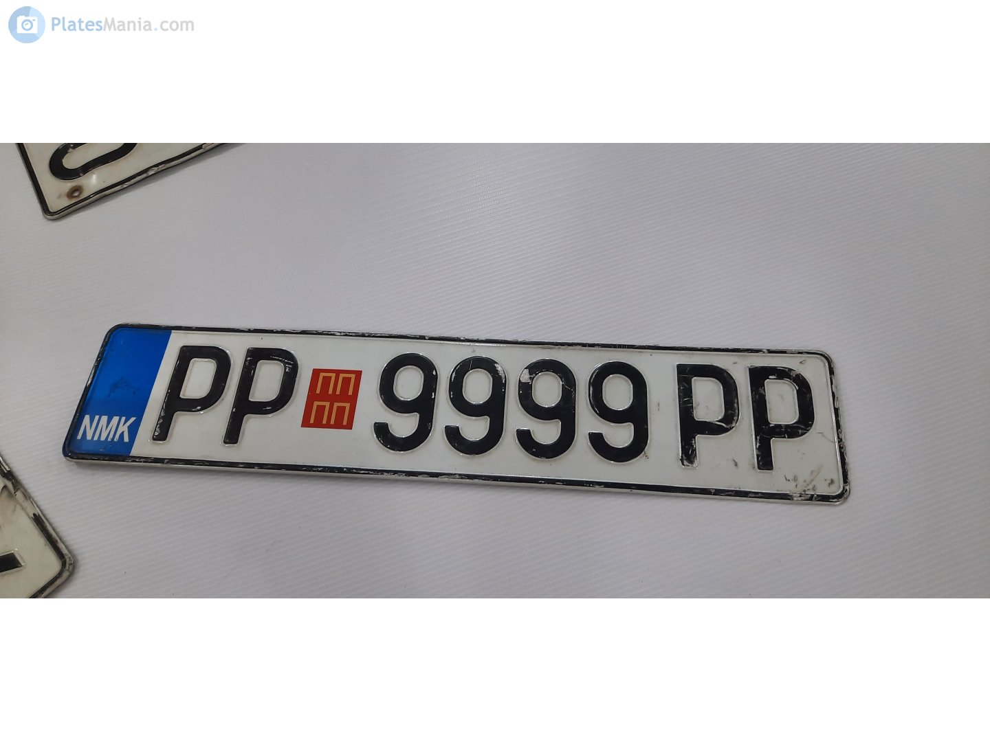 PP 9999 PP, License plate without vehicle 