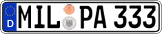 German license plate, Regular plates