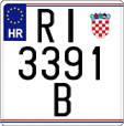 License plate of Croatia, Motorcycles