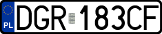 License plates of Poland, Regular car plates