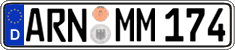 German license plate, Regular plates