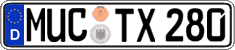 German license plate, Regular plates