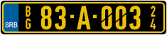 License plate of Serbia, Diplomatic