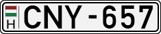 license plates of Hungary, Cars (1990)