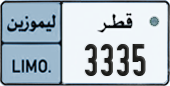 License plate of Qatar, Limo