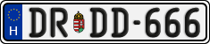 license plates of Hungary, Regular plates (2022)