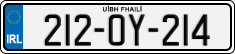 License plate of Ireland, Regular plates