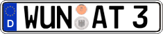 German license plate, Regular plates