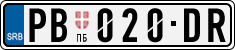 License plate of Serbia, Cars