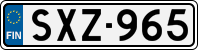 License plate of Finland, Cars