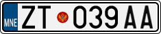 License plate of Montenegro, Trailers