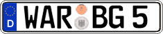 German license plate, Regular plates