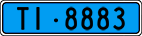 License plate of Switzerland, Work and fire vehicles (blue)