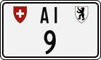 License plate of Switzerland, Cars