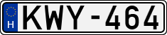 license plates of Hungary, Cars (1990)