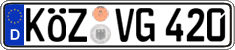 German license plate, Regular plates