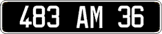 French license plate, FNI