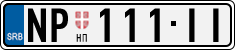 License plate of Serbia, Cars