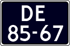 License plate of the Netherlands, Imported oldtimers (cars)