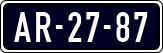 License plate of the Netherlands, Imported oldtimers (cars)