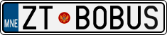 License plate of Montenegro, Vanity Plates