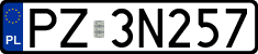 License plates of Poland, Regular car plates