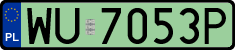 License plates of Poland, Electric vehicles