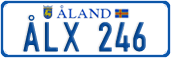 License plate of Åland, Cars (ÅLA 1234)