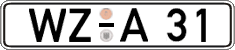 German license plate, Regular plates