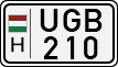 license plates of Hungary, Cars (1990)