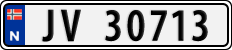 License plate of Norway, Cars