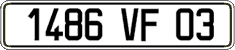 French license plate, FNI