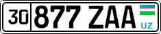 License plate of Uzbekistan, Organizations