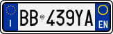 License plate of Italy, Cars (1994 year series)