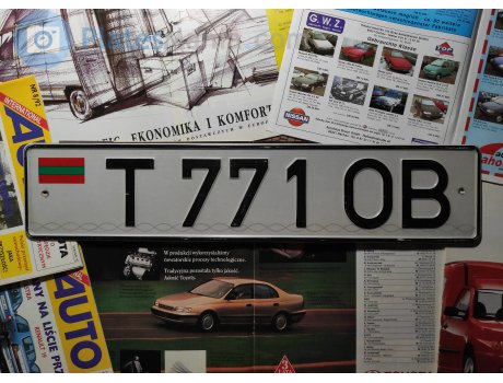 T 771 OB, License plate without vehicle