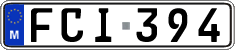 License plate of Malta, Regular plates (ABC 123)