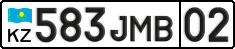 License plate Kazakhstan, Private owners (2012)