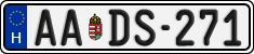 license plates of Hungary, Regular plates (2022)