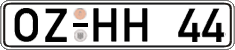 German license plate, Regular plates