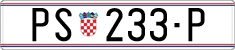 License plate of Croatia, Regular plates