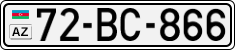 License plate of Azerbaijan, Cars