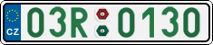 License plate of the Czech Republic, Sportcars (2001)