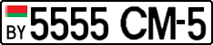 License plate Belarus, Cars (2004)