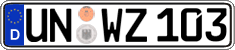 German license plate, Regular plates