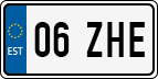 License plate of Estonia, Regular car plates (US-size)
