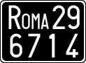 License plate of Italy, Cars (1927 year series)