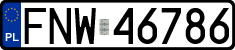 License plates of Poland, Regular car plates