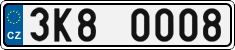 License plate of the Czech Republic, Cars (2001)