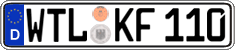 German license plate, Regular plates