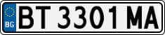 License plate of Bulgaria, Cars